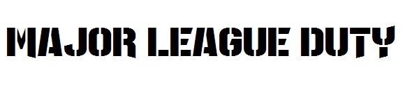 Major League Duty字体