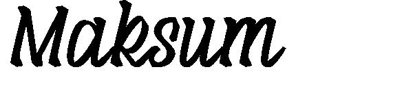 Maksum字体