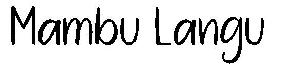 Mambu Langu字体