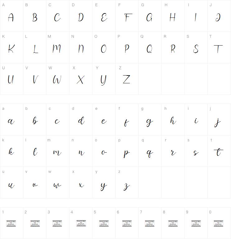 Manda - Modern Script字体