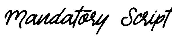 Mandatory Script字体