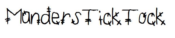 MandersTickTock字体