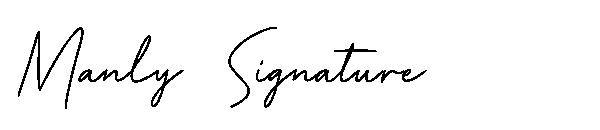 Manly Signature字体