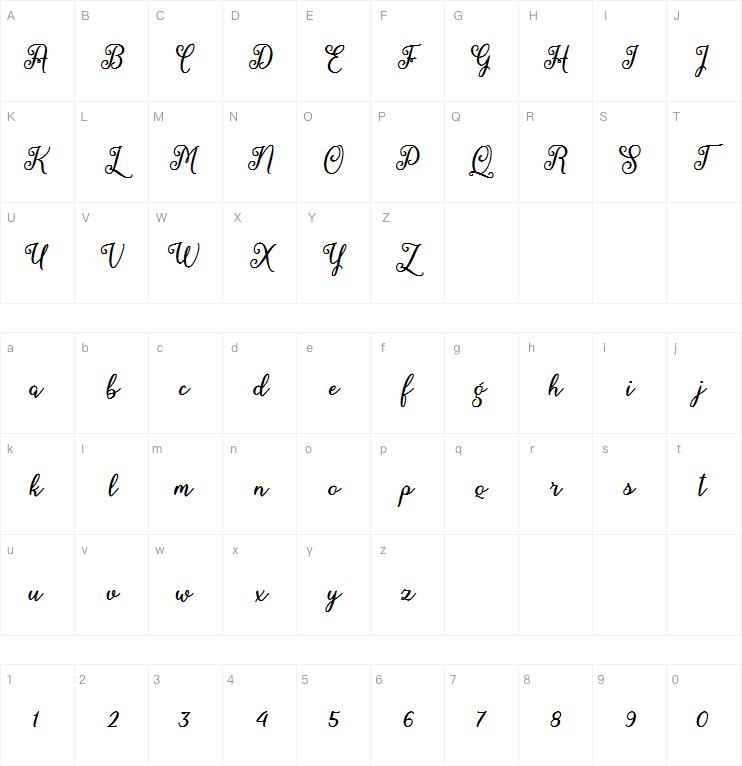 March Calligraphy字体