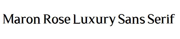 Maron Rose Luxury Sans Serif字体