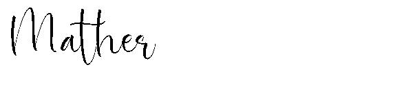 Mather字体
