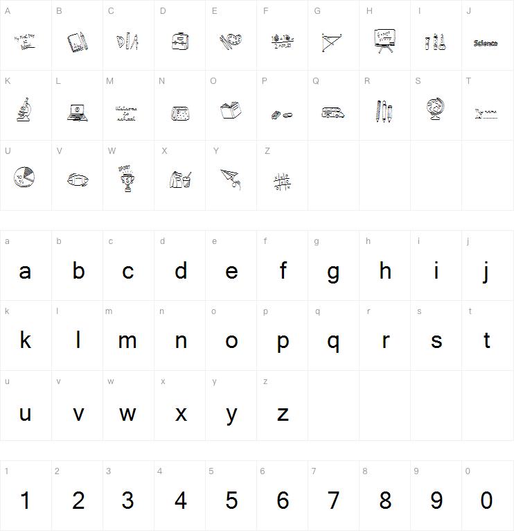 MATILDAS BACK TO SCHOOL字体