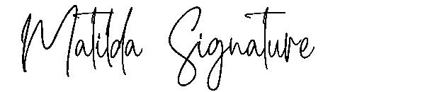 Matilda Signature字体