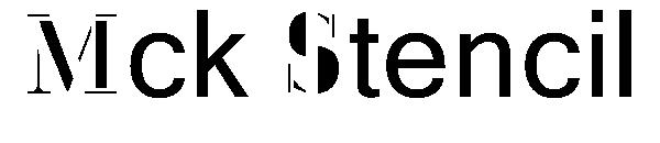 Mck Stencil字体