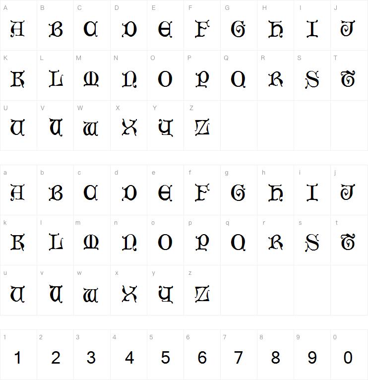 Mediaeval Caps字体