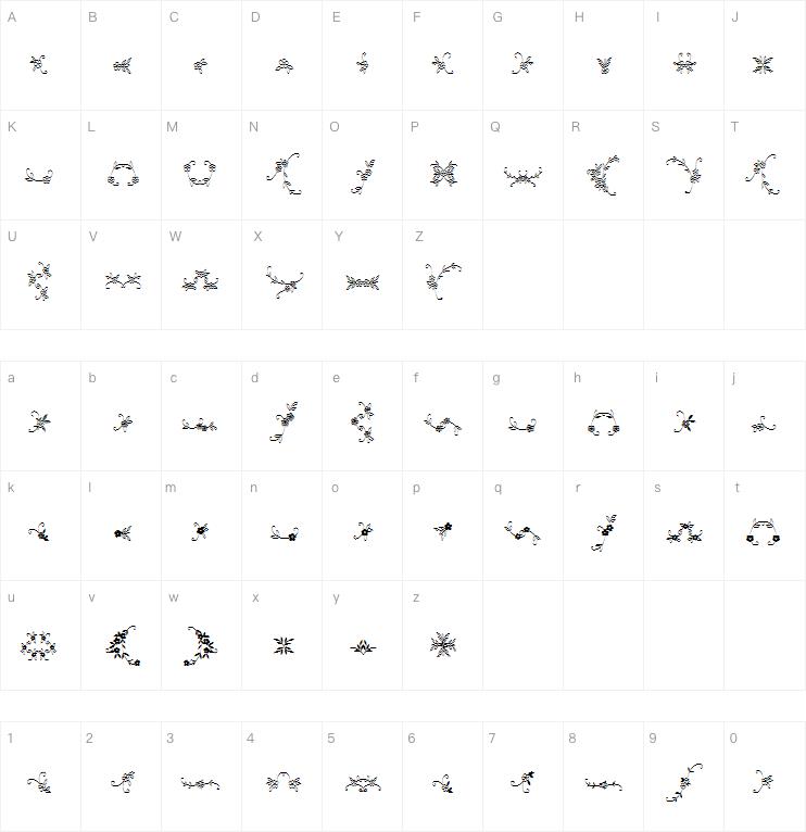 Menina Graciosa Ornaments Two字体