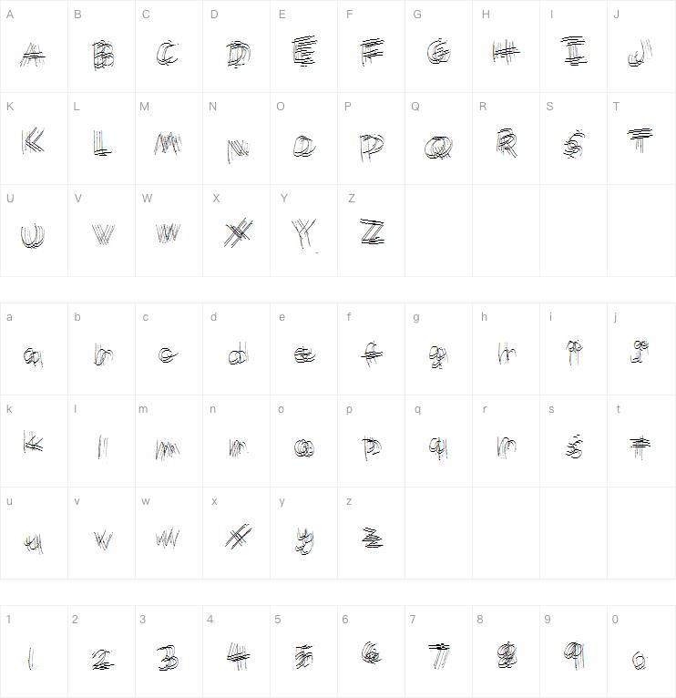 Messy Marvin字体