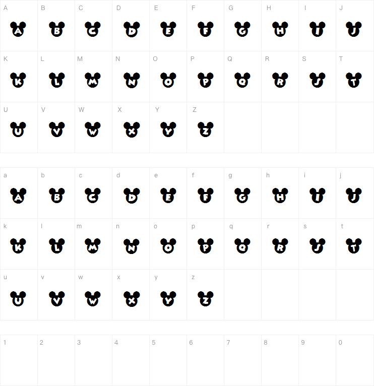 Mickey Ears字体