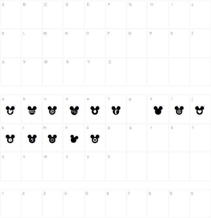 Mickey Ears Extra字体