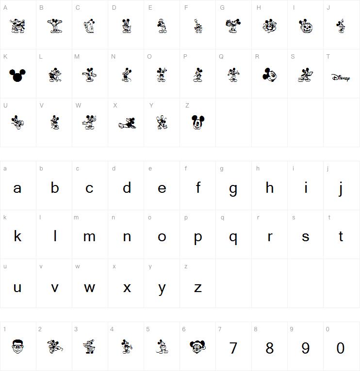 Mickey Mousebats字体