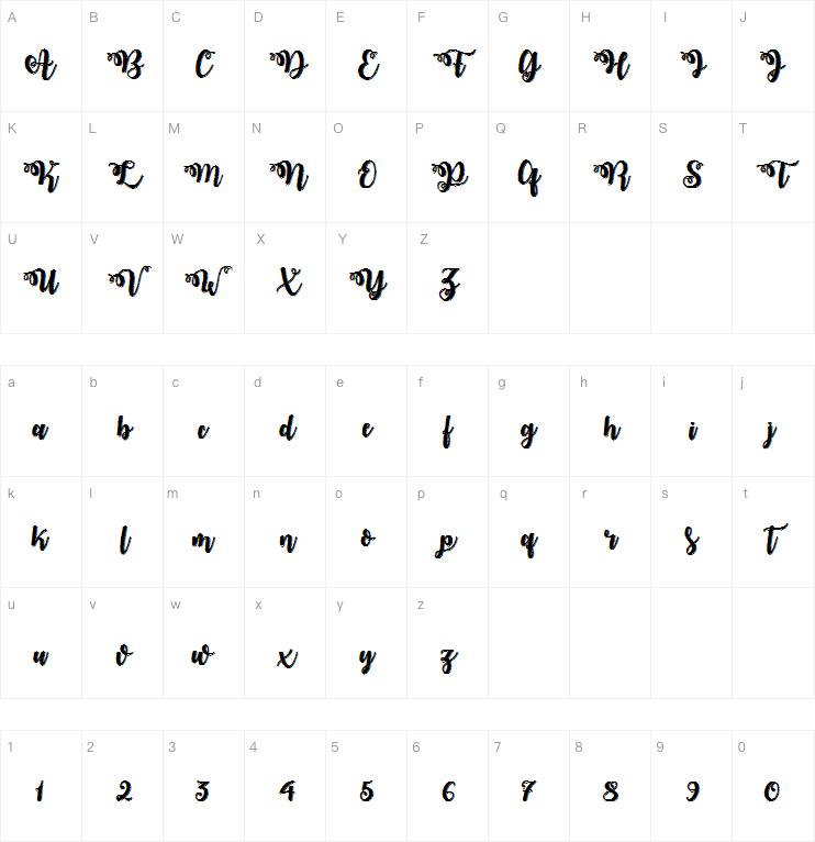 Midnight in October字体