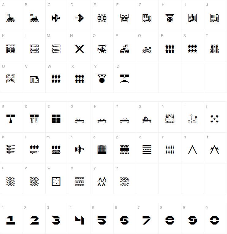Militaricons字体