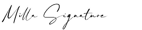 Milla Signature字体