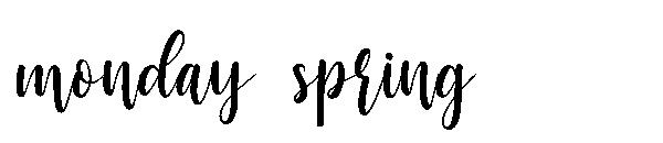 monday spring字体
