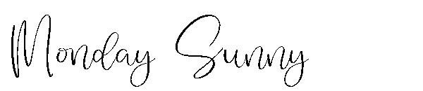Monday Sunny字体