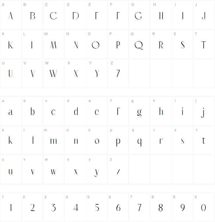 Mon de Tresor字体