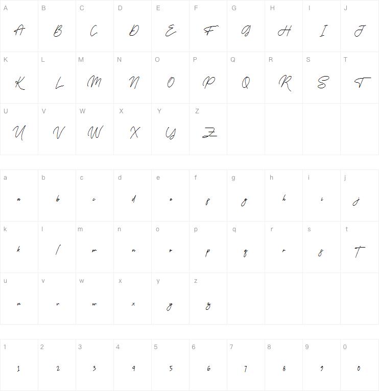 Monoline Signature字体