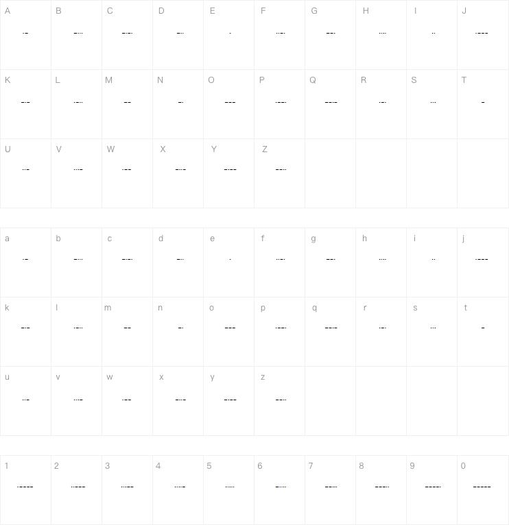 Morse Code字体