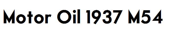 Motor Oil 1937 M54字体