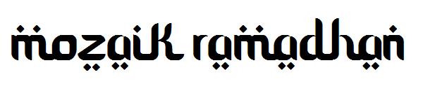 mozaik ramadhan字体