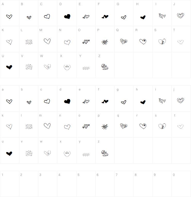 MTF Heart Doodle字体