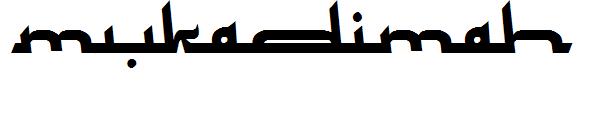 Mukadimah字体