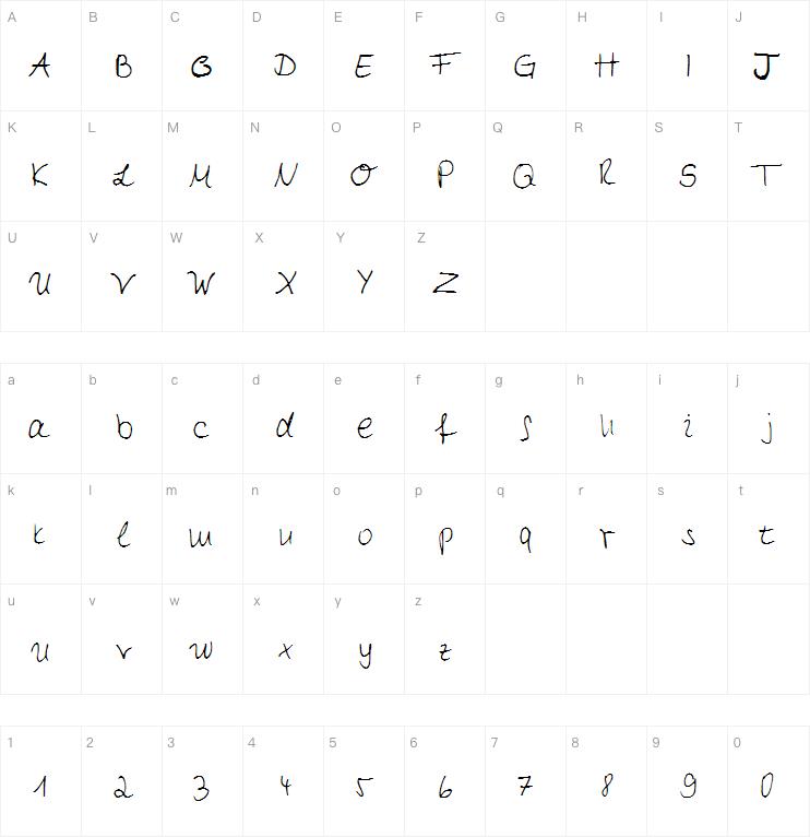 MyfirstHandwriting字体