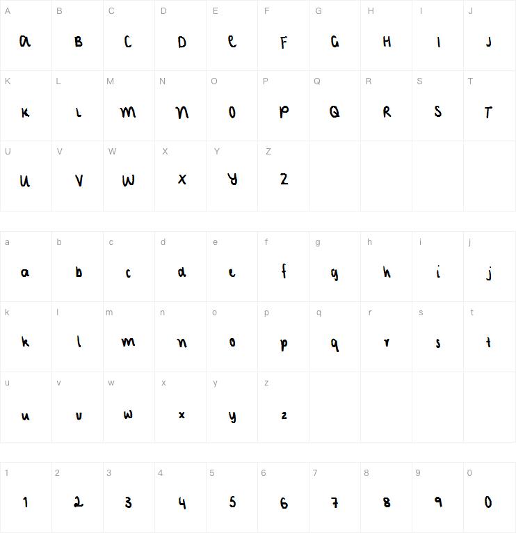 my normal handwriting字体