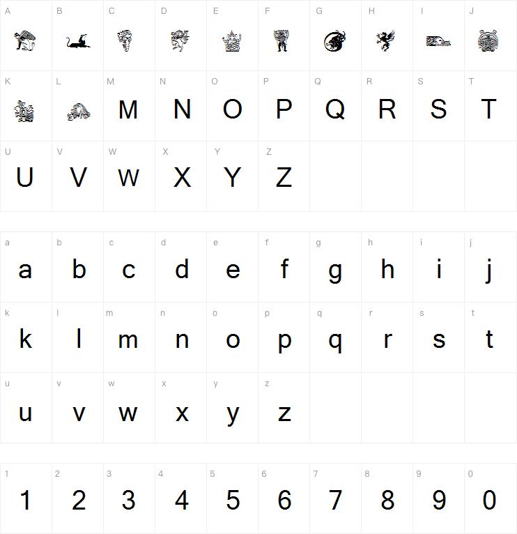 Mythology 1字体