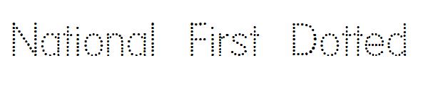 National First字体 Dotted字体