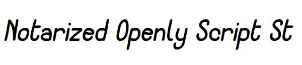 Notarized Openly Script St字体