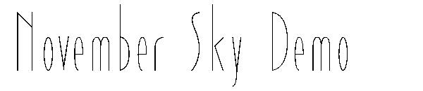 November Sky Demo字体