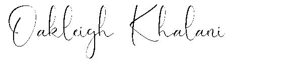 Oakleigh Khalani字体