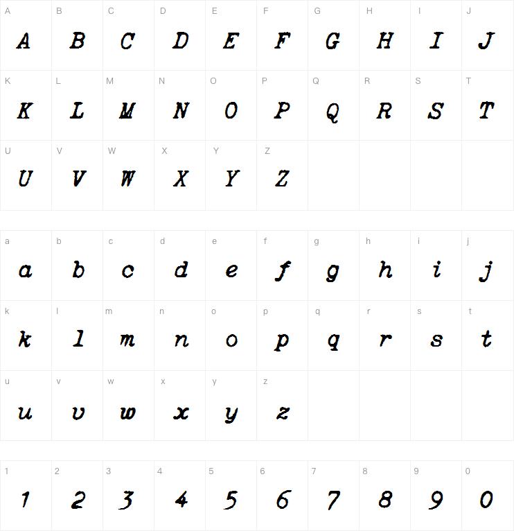 OCEANSIDE TYPEWRITER字体