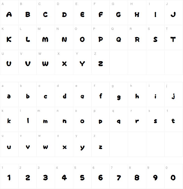 OkonomiAlphabet字体