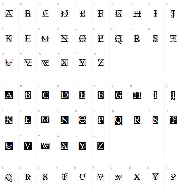 Old Constructed Caps字体