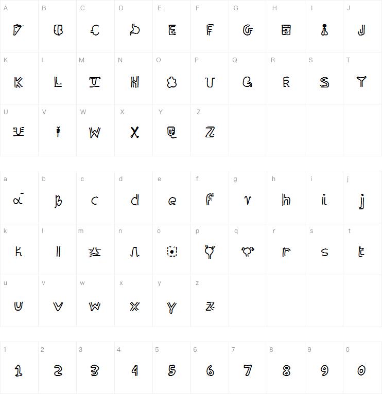 organolphabet字体