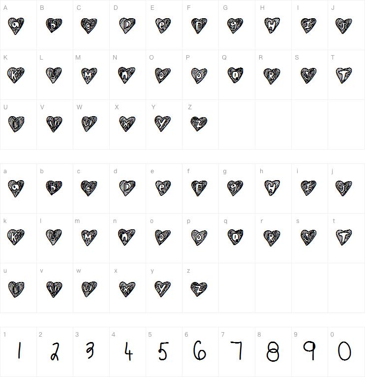 Overhearts字体