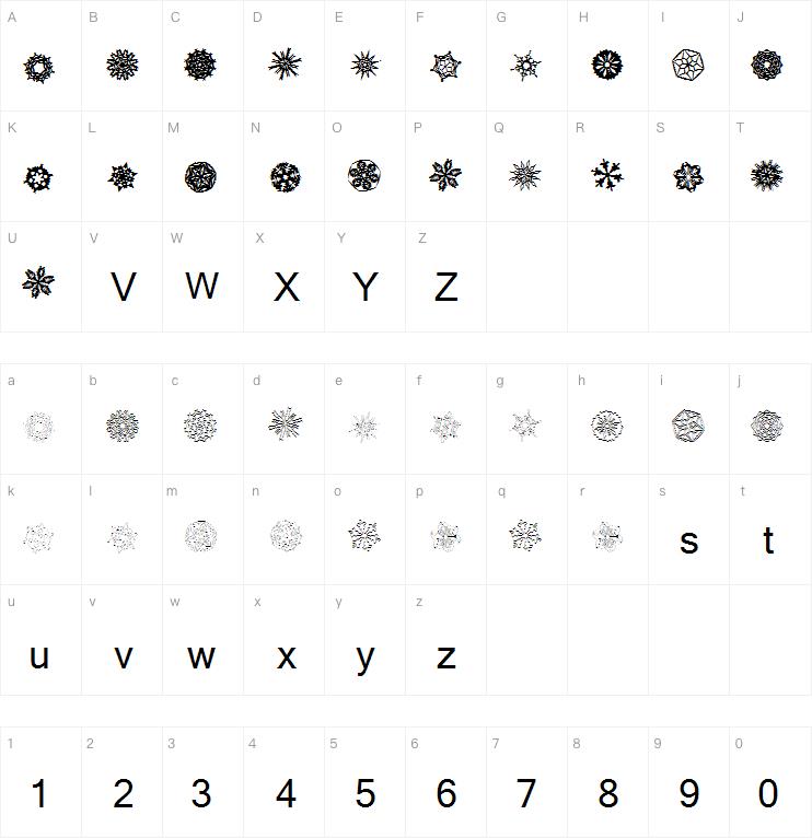 Paper Snowflakes字体
