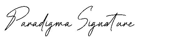 Paradigma Signature字体