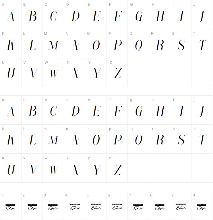 Paradise Thin字体
