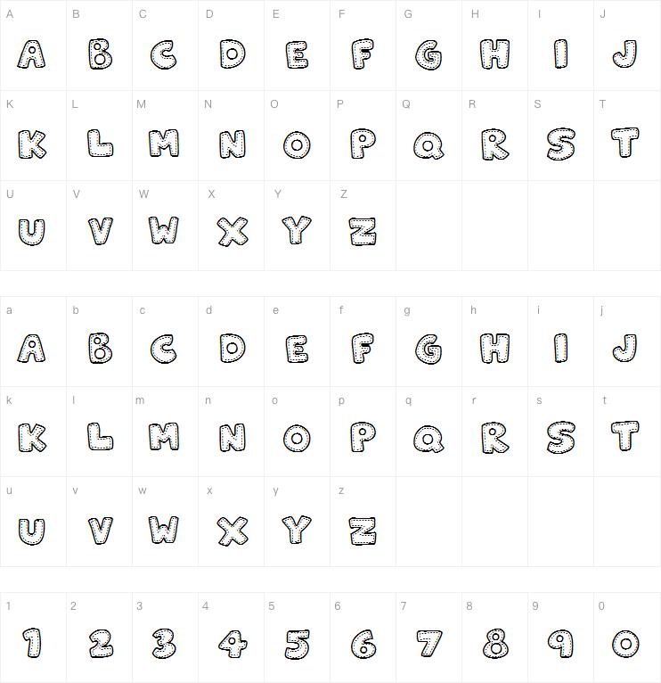 Patchwork Stitchlings字体