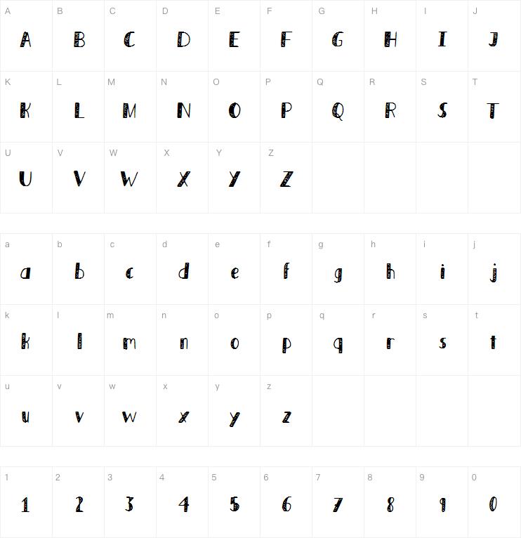 Pattern Forest Script字体