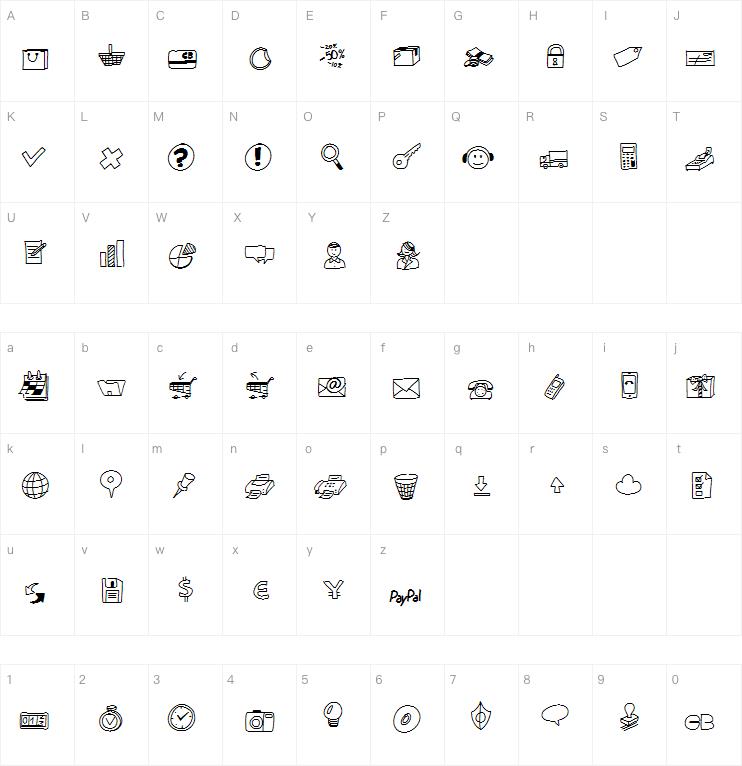 PeaxDrawnIcons字体