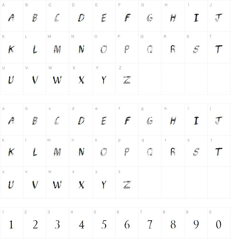 Pencil Shading字体